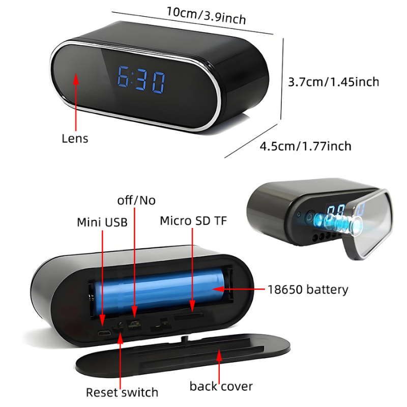 Masked Eyes™ — SafeView Surveillance Clock