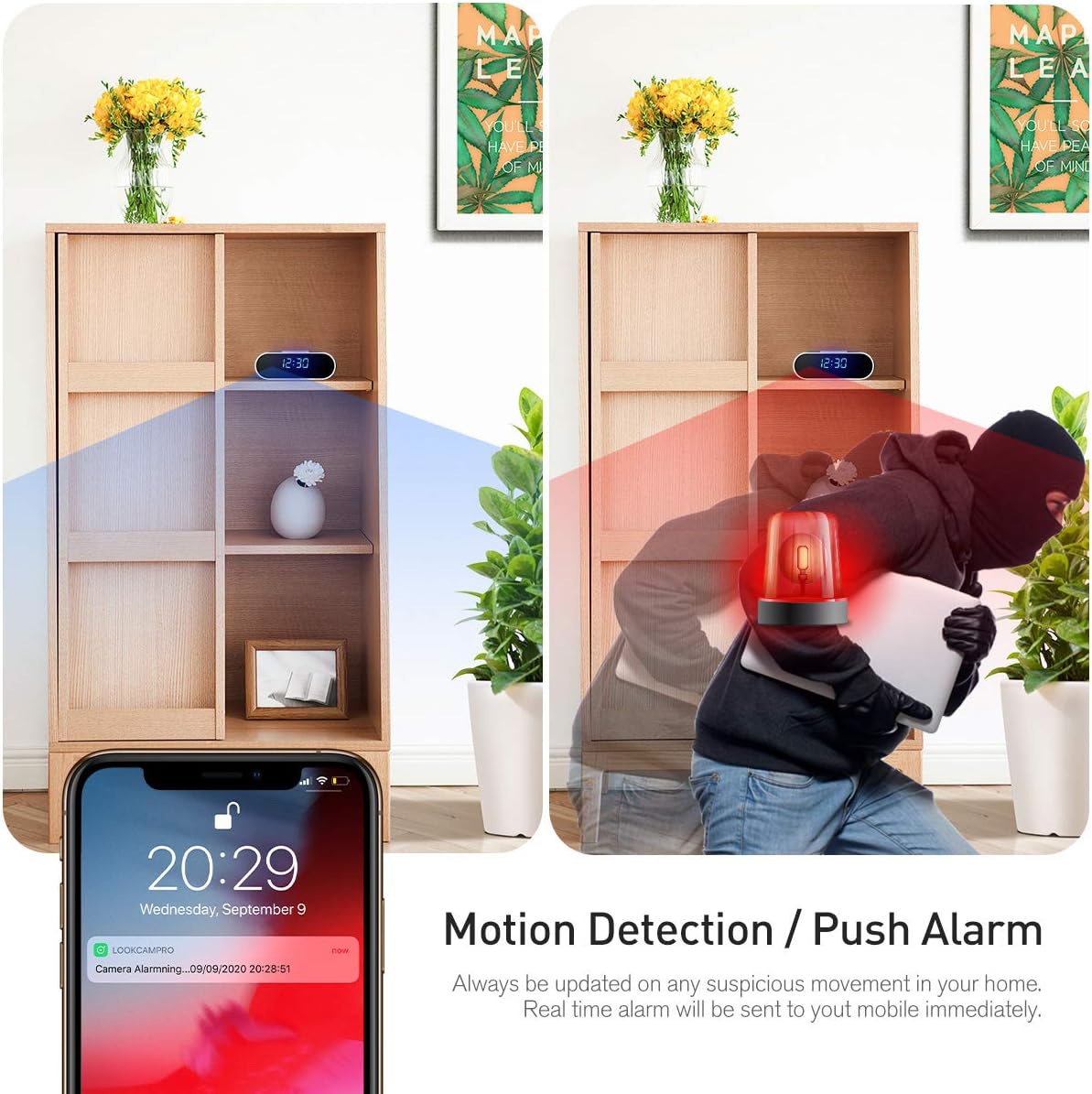Masked Eyes™ — SafeView Surveillance Clock